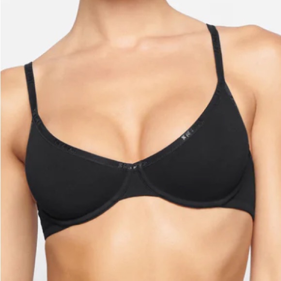 SKIMS Other - Skims Cotton Logo Demi Bra in Onyx